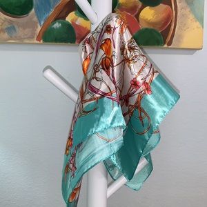 🩵Stunning Silk-like scarf!